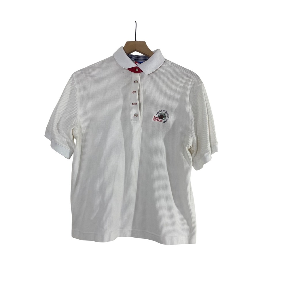 Tail Polo Shirt Women XL White Excellent 1996 US Womens Open Pine Needles Golf